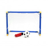 Παιδικό τέρμα ποδοσφαίρου με δίχτυ, διαστάσεις: 55,5 x 78,5 x 45,5 εκ, μπάλα και αντλία GT 206938 