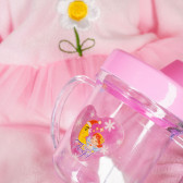 Χαριτωμένη κούκλα μωρό με μπιμπερό 30 cm ροζ Dino Toys 207445 3