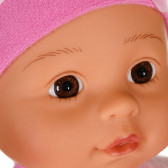 Χαριτωμένη κούκλα μωρό με μπιμπερό 30 cm ροζ Dino Toys 207446 4