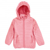 Ροζ μπουφάν με κουκούλα για κορίτσι Midimod 207516 5