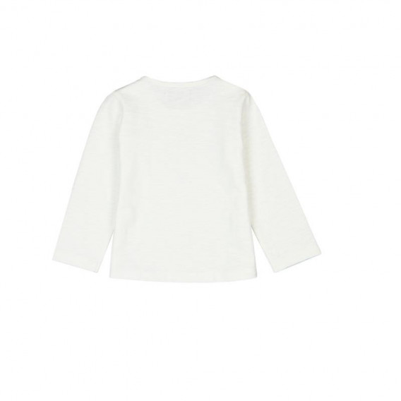 Mακρυμάνικη, βαμβακερή μπλούζα, σε λευκό χρώμα με υπέροχα σχέδια Boboli 208 2