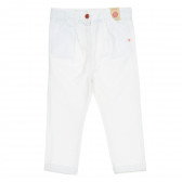 Λευκό βαμβακερό παντελόνι για κορίτσι Tape a l'oeil 208093 