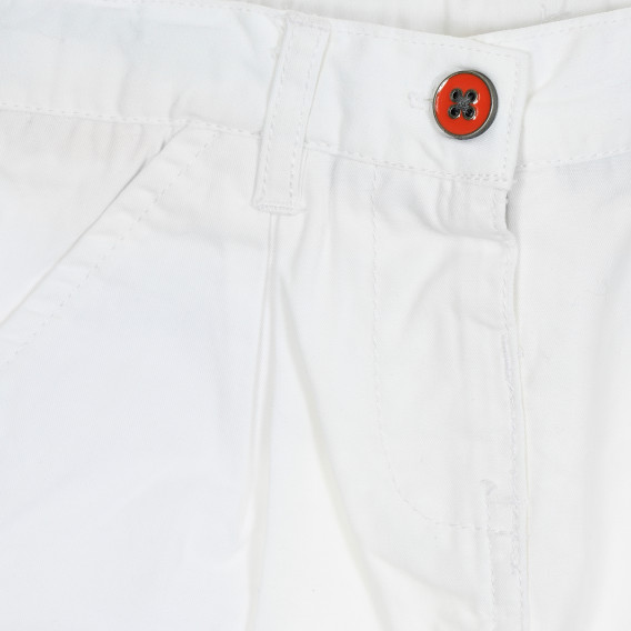 Λευκό βαμβακερό παντελόνι για κορίτσι Tape a l'oeil 208094 2