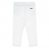Λευκό βαμβακερό παντελόνι για κορίτσι Tape a l'oeil 208096 4