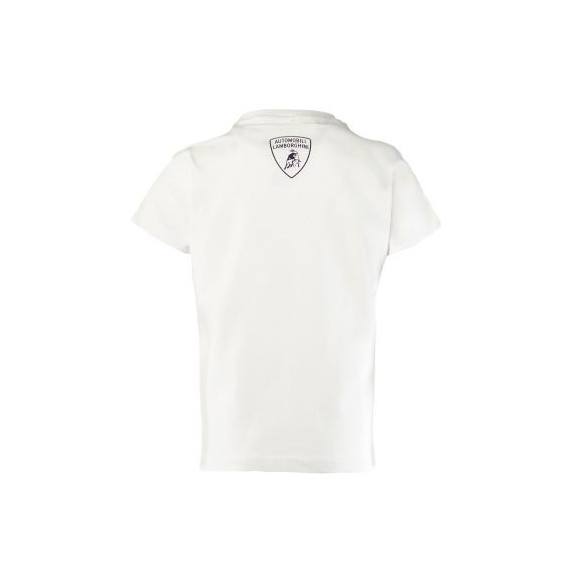 Βαμβακερό  T-shirt για αγόρι, σε λευκό χρώμα με τυπωμένο σχέδιο ταύρο και επιγραφή Lamborghini 20854 2