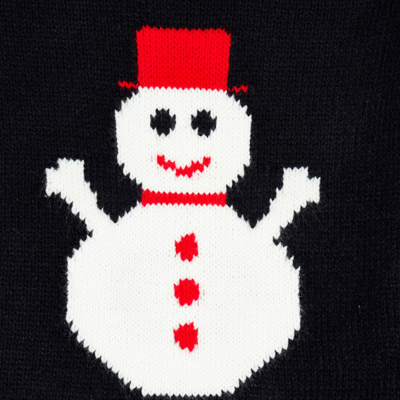Πλεκτό πουλόβερ με χιονάνθρωπο για μωρά ZY 209092 2