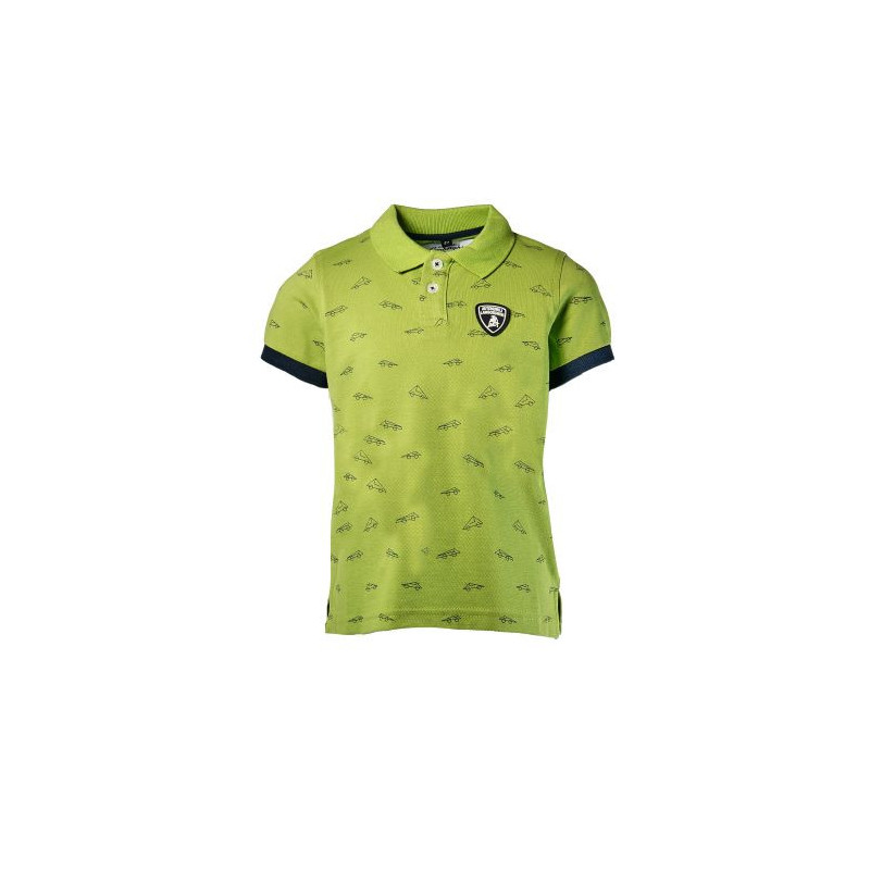 Μπλουζάκι για αγόρι, σε πράσινο χρώμα με απλικέ έμβλημα της μάρκας  20916