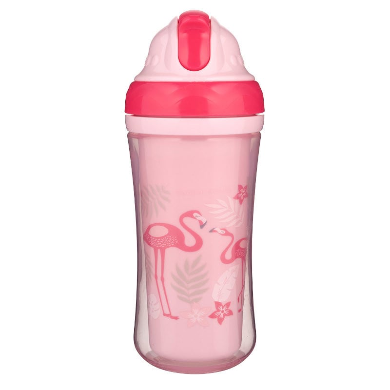 Κύπελλο πολυπροπυλενίου χωρίς διαρροή, Flamingo, 260 ml., 12+ μήνες, ροζ  211129