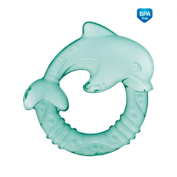 Μασητικό οδοντοφυίας από σιλικόνη με νερό, Dolphin, πράσινο Canpol 211131 