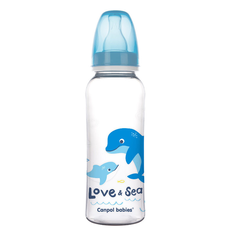 Μπιμπερό Love & Sea με πιπίλα μέσης ροής, 12+ μηνών, 250 ml, Μπλε  211178