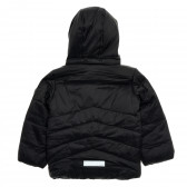 Δερμάτινο μπουφάν με αποσπώμενη κουκούλα για ένα αγόρι σε μαύρο χρώμα Name it 212129 4