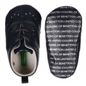 Σκούρο μπλε παιδικά παπούτσια με κορδόνια Benetton 212284 3