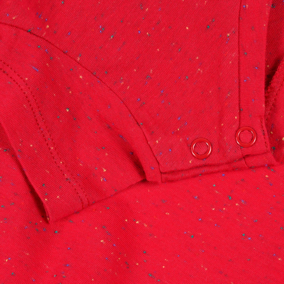 Βαμβακερό μπλουζάκι σε κόκκινο χρώμα με εκτύπωση splash για μωρό Benetton 212986 3