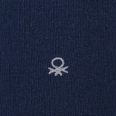 Σκούρο μπλε μαντήλι με το λογότυπο της μάρκας Benetton 213211 3