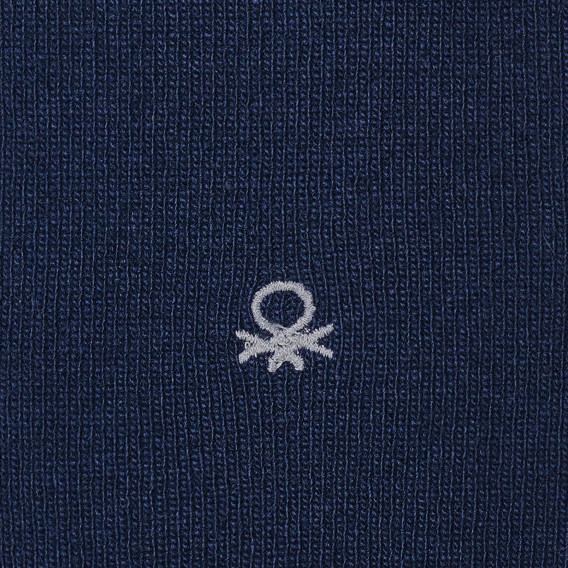 Σκούρο μπλε μαντήλι με το λογότυπο της μάρκας Benetton 213211 3