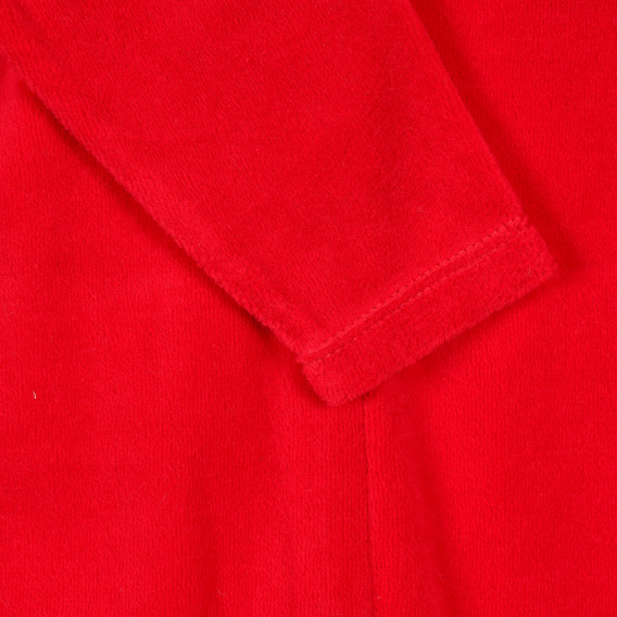 Βελούδινο Χριστουγεννιάτικο φορμάκι σε κόκκινο χρώμα για μωρό Benetton 213226 3