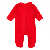 Βελούδινο Χριστουγεννιάτικο φορμάκι σε κόκκινο χρώμα για μωρό Benetton 213227 4