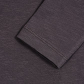 Βαμβακερή μπλούζα από σκούρο γκρι με επιγραφή και μια τίγρη Benetton 213292 3