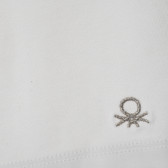 Κοντό κολάν με κεντητό λογότυπο μάρκας, λευκό Benetton 213295 2