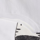 Αμάνικη βαμβακερή μπλούζα σε λευκό χρώμα για μωρό Benetton 213338 3