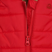 Χειμερινό μπουφάν με επένδυση και κεντημένο λογότυπο της μάρκας, κόκκινο Benetton 213553 2