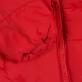 Χειμερινό μπουφάν με επένδυση και κεντημένο λογότυπο της μάρκας, κόκκινο Benetton 213554 3