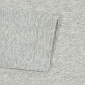 Μακρυμάνικη μπλούζα σε γκρι χρώμα με το λογότυπο της μάρκας Benetton 213811 2