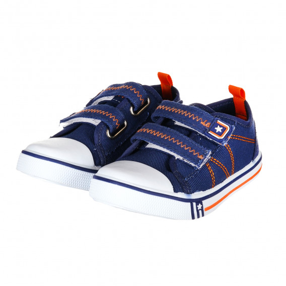 Μπλε sneakers με αρωματική σόλα και πορτοκαλί αποχρώσεις για κορίτσια Beppi 214081 4
