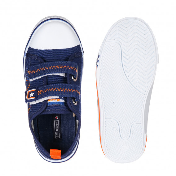 Μπλε sneakers με αρωματική σόλα και πορτοκαλί αποχρώσεις για κορίτσια Beppi 214083 6