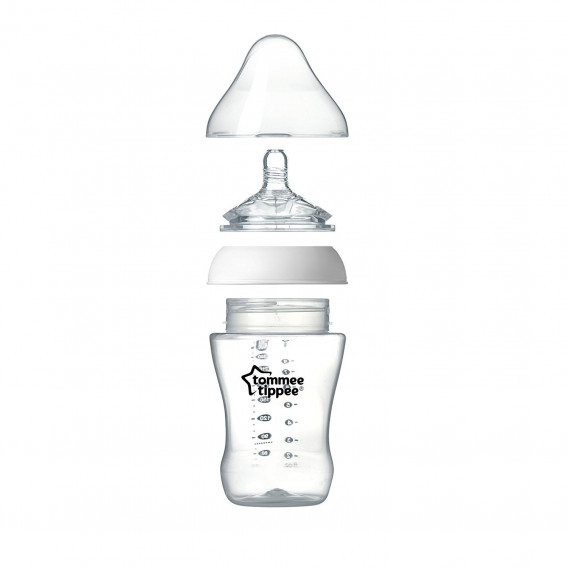Μπιμπερό πολυπροπυλενίου Ultra, με πιπίλα 1 σταγόνας για μωρό 0+ μηνών, 2 τεμ., 260 ml.  Tommee Tippee 214210 4