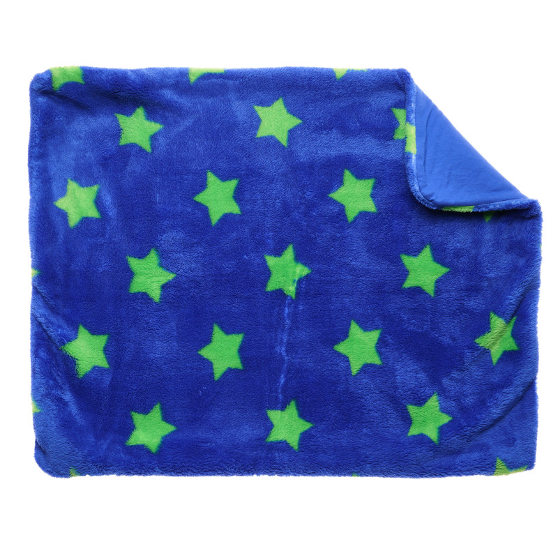 Μπλε κουβέρτα με τυπωμένα αστέρια, για αγόρι  214221