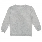 Πλεκτό πουλόβερ με εκτύπωση ελαφιού για μωρό, σε γκρι χρώμα Benetton 214335 4