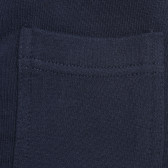Βαμβακερό παντελόνι με λογότυπο μάρκας, σε μπλε χρώμα Benetton 214513 3