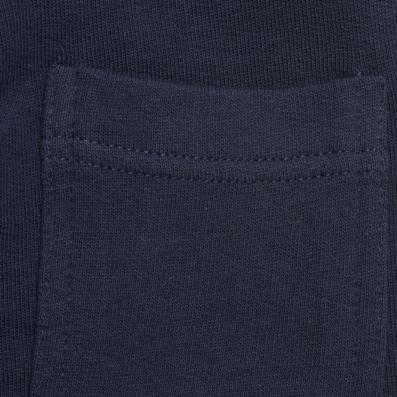 Βαμβακερό παντελόνι με λογότυπο μάρκας, σε μπλε χρώμα Benetton 214513 3