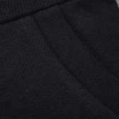 Παντελόνι με γκρι λεπτομέρειες, σε μαύρο χρώμα Benetton 214527 2