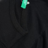 Μπλούζα με την επιγραφή Shopping Time, σε μαύρο χρώμα Benetton 214544 3