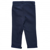 Βαμβακερό παντελόνι με ροζ λογότυπο, μπλε Benetton 214633 4