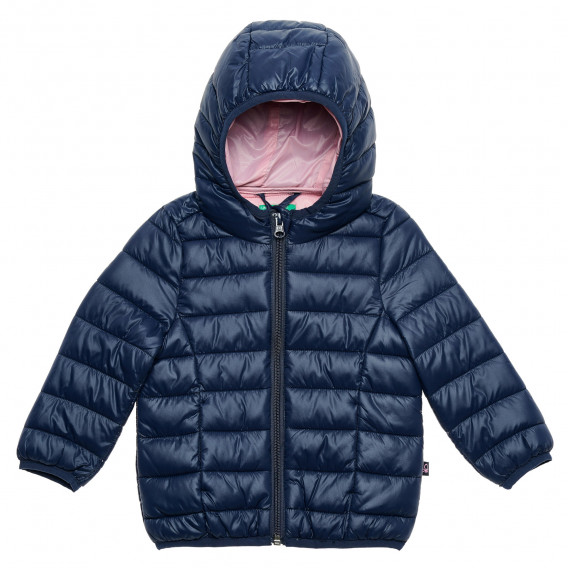 Χειμερινό μπουφάν για κοριτσάκια, σκούρο μπλε Benetton 214642 