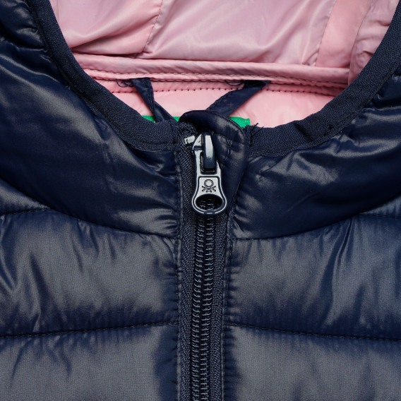 Χειμερινό μπουφάν για κοριτσάκια, σκούρο μπλε Benetton 214643 2