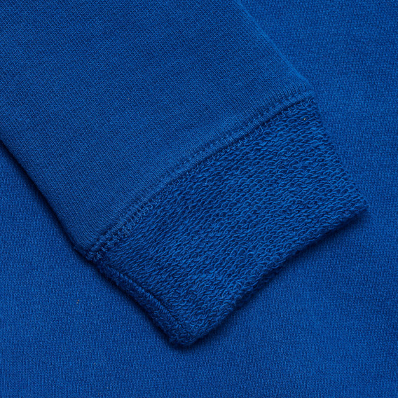 Βαμβακερή μπλούζα με επιγραφή, μπλε Benetton 214652 3