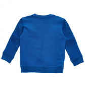 Βαμβακερή μπλούζα με επιγραφή, μπλε Benetton 214653 4