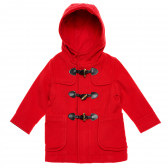 Παλτό με κουκούλα και κουμπιά, κόκκινο Benetton 214707 