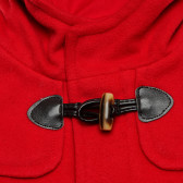 Παλτό με κουκούλα και κουμπιά, κόκκινο Benetton 214708 2