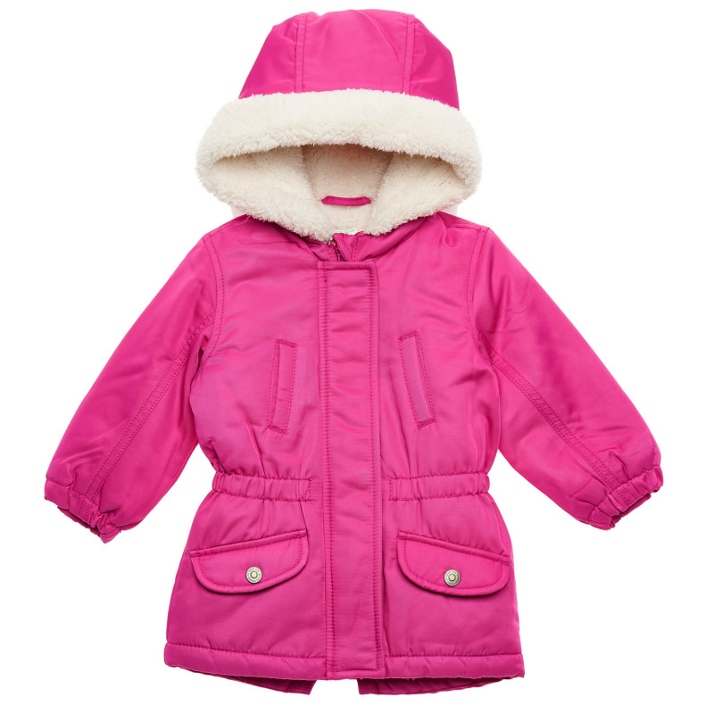 Χειμερινό μπουφάν με κουκούλα για κοριτσάκια, ροζ  214792