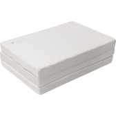 Μονό πτυσσόμενο στρώμα 60x120x5 cm, Λευκό βελούδο Kikkaboo 215012 2