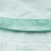 Βαμβακερό φόρεμα με ελαστική μέση σε χρώμα μέντας Benetton 215693 2