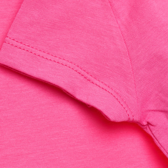 Βαμβακερό μπλουζάκι με καρδιά, ροζ Benetton 215705 3
