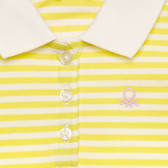 Βαμβακερή μπλούζα με κοντά μανίκια και το λογότυπο της μάρκας, πολύχρωμη Benetton 215736 2