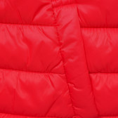 Κόκκινο γιλέκο με κουκούλα και φερμουάρ Benetton 215757 3