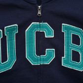 Βαμβακερή αθλητική μπλούζα με γράμματα , σε σκούρο μπλε χρώμα Benetton 215764 2